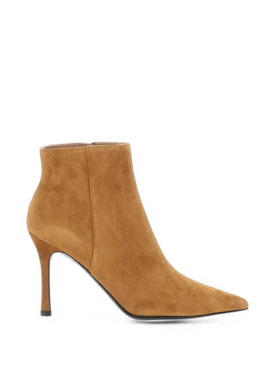 Pollini Pointed-toe Ankle Boots In Yellow