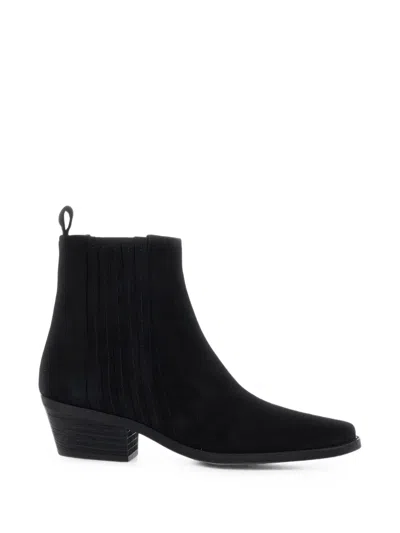 Pollini Pointed-toe Ankle Boots In Black