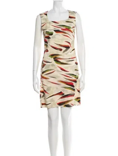 Pre-owned Pollini Printed Mini Dress In Multi