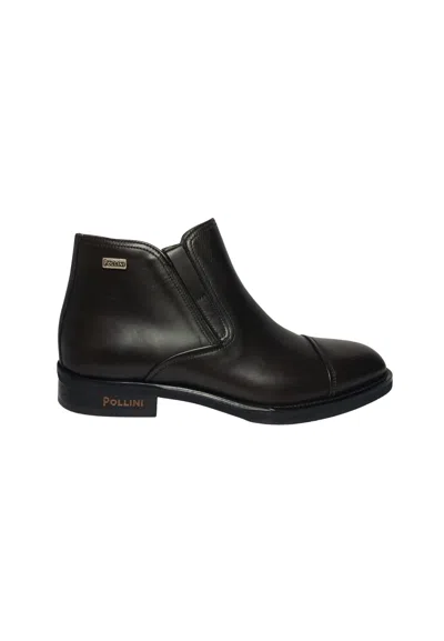 Pollini Sb21013g0fut0301  Man Brown Leather In Black