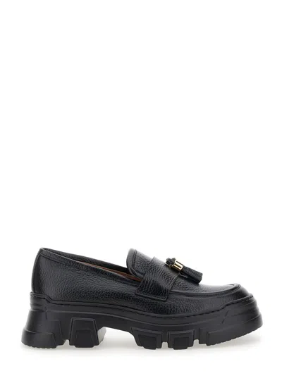 Pollini Scarpa Donna Vitello Bottalato In Black