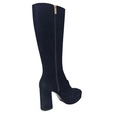 Pre-owned Pollini Suede Boots Size 39 In Black