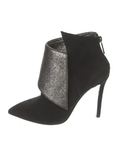 Pre-owned Pollini Suede Pumps In Black