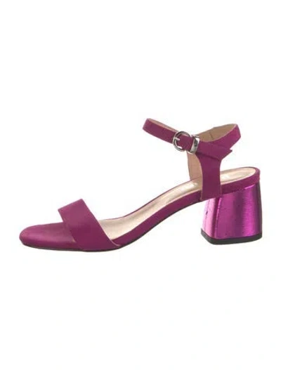 Pre-owned Pollini Suede Sandals In Pink