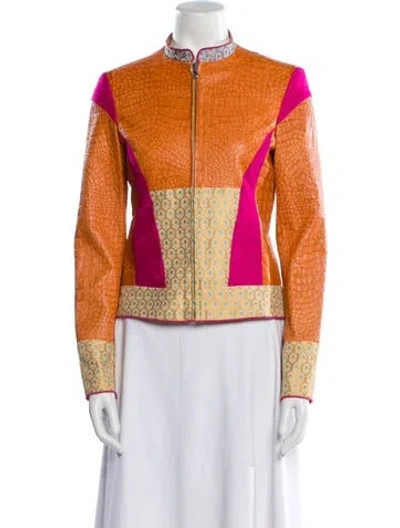 Pre-owned Pollini Vintage 2000's Coat In Orange