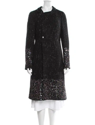 Pre-owned Pollini Vintage 2000's Trench Coat In Black