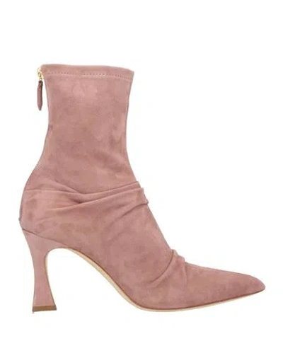 Pollini Woman Ankle Boots Antique Rose Size 7 Leather In Neutral