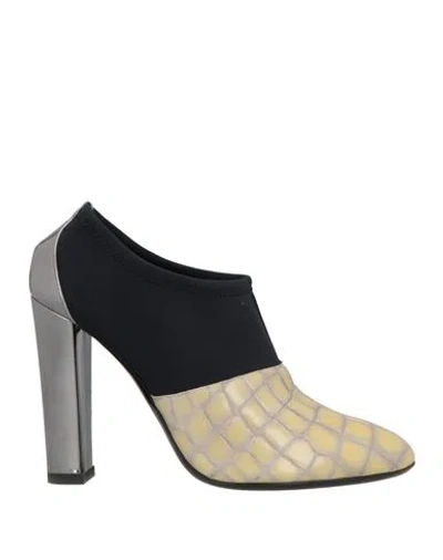 Pollini Woman Ankle Boots Beige Size 6 Leather, Textile Fibers