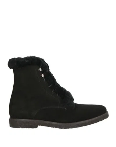Pollini Woman Ankle Boots Black Size 10 Leather