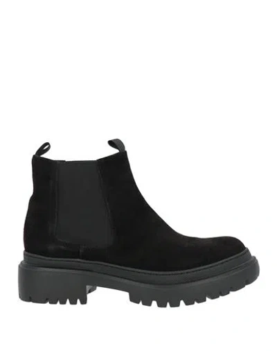 Pollini Woman Ankle Boots Black Size 10 Leather