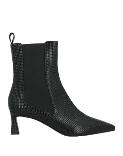 Pollini Woman Ankle Boots Black Size 10 Leather