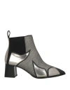 Pollini Woman Ankle Boots Black Size 10 Leather, Textile Fibers