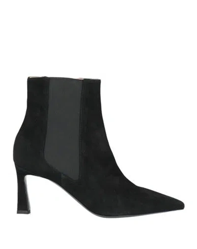 Pollini Woman Ankle Boots Black Size 11 Leather
