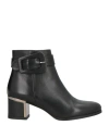 Pollini Woman Ankle Boots Black Size 5 Leather In Black