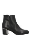 Pollini Woman Ankle Boots Black Size 6 Calfskin In Black
