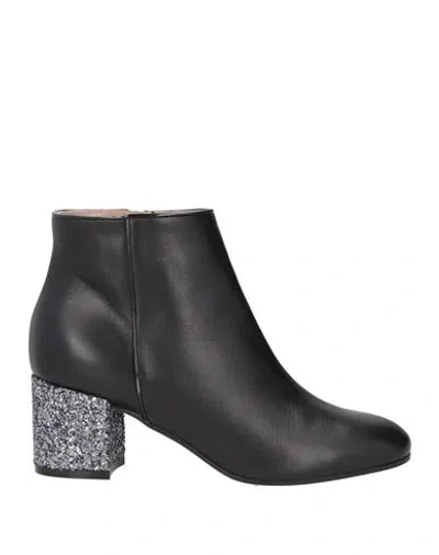 Pollini Woman Ankle Boots Black Size 10 Calfskin