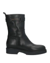 Pollini Woman Ankle Boots Black Size 6 Leather In Black