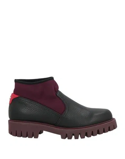 Pollini Woman Ankle Boots Black Size 6 Leather, Textile Fibers