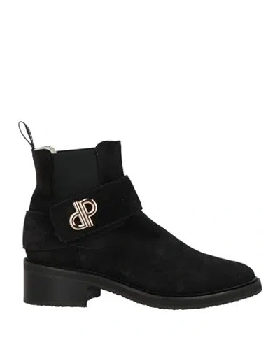 Pollini Woman Ankle Boots Black Size 6.5 Leather