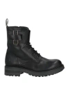Pollini Woman Ankle Boots Black Size 7 Leather In Black