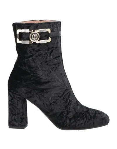Pollini Woman Ankle Boots Black Size 7 Textile Fibers