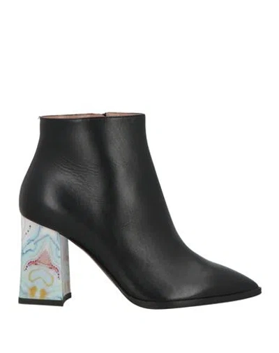 Pollini Woman Ankle Boots Black Size 7.5 Calfskin