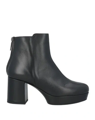 Pollini Woman Ankle Boots Black Size 8 Calfskin