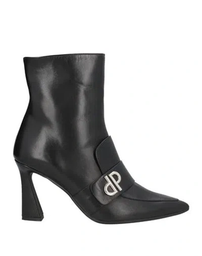 Pollini Woman Ankle Boots Black Size 8 Calfskin