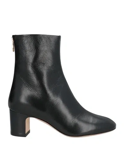 Pollini Woman Ankle Boots Black Size 8 Leather