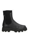 Pollini Woman Ankle Boots Black Size 8 Leather In Black