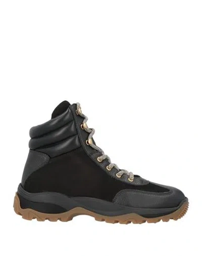 Pollini Woman Ankle Boots Black Size 8 Leather