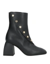 Pollini Woman Ankle Boots Black Size 8 Leather