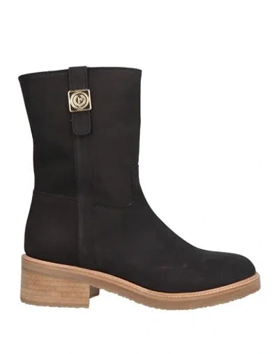 Pollini Woman Ankle Boots Black Size 8 Leather