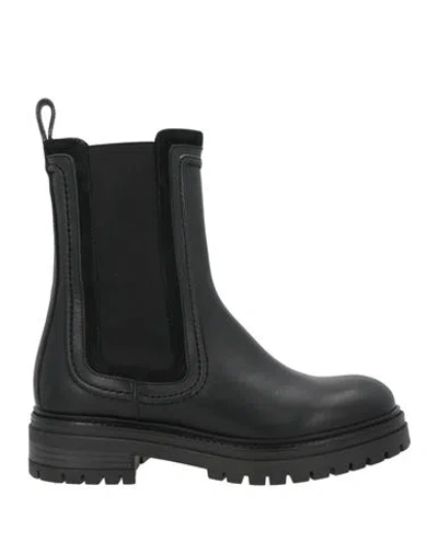 Pollini Woman Ankle Boots Black Size 9 Leather