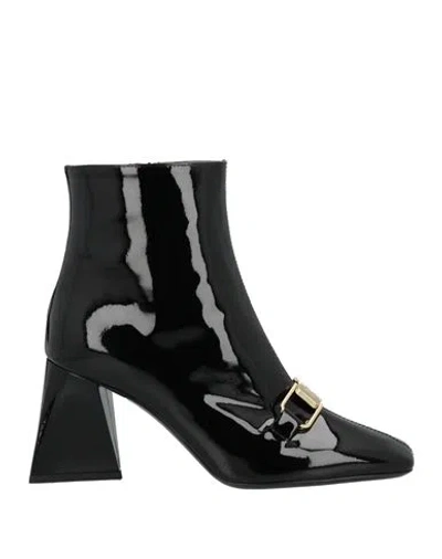 Pollini Woman Ankle Boots Black Size 11 Soft Leather