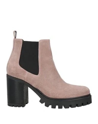 Pollini Woman Ankle Boots Blush Size 6 Leather In Multi