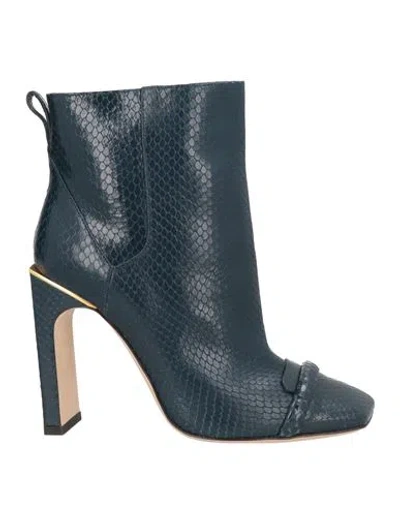 Pollini Woman Ankle Boots Midnight Blue Size 5 Leather