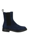 Pollini Woman Ankle Boots Navy Size 6 Leather In Blue