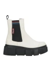 Pollini Woman Ankle Boots Off White Size 7 Leather In Off White