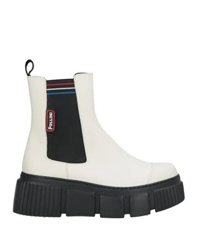 Pollini Woman Ankle Boots Off White Size 7 Leather