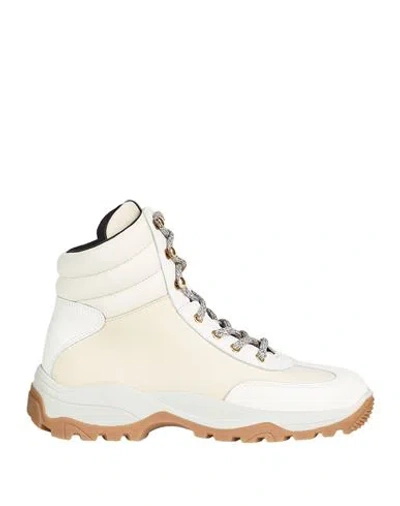 Pollini Woman Ankle Boots Off White Size 8 Leather In Multi