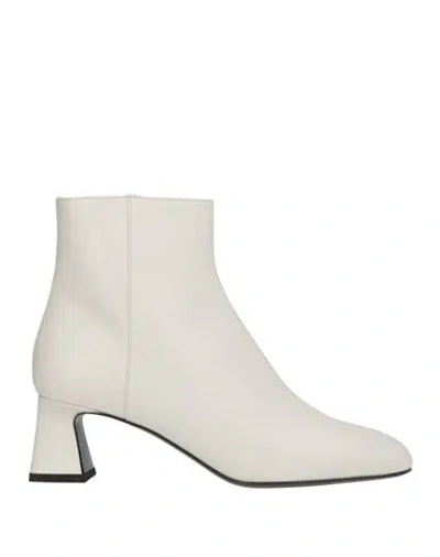 Pollini Woman Ankle Boots Off White Size 9 Calfskin