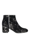 Pollini Woman Ankle Boots Silver Size 11 Textile Fibers In Silver