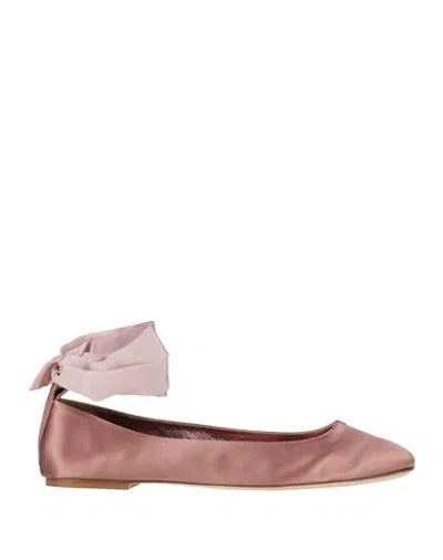 Pollini Woman Ballet Flats Antique Rose Size 6 Textile Fibers In Pink