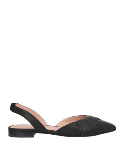 Pollini Woman Ballet Flats Black Size 7 Leather