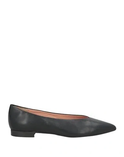 Pollini Woman Ballet Flats Black Size 7.5 Leather