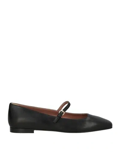 Pollini Woman Ballet Flats Black Size 8.5 Leather