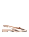 Pollini Woman Ballet Flats Copper Size 8 Leather In Orange