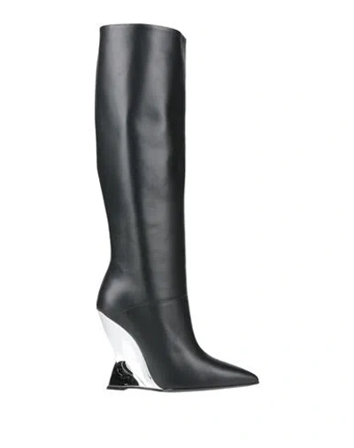 Pollini Woman Boot Black Size 10 Calfskin