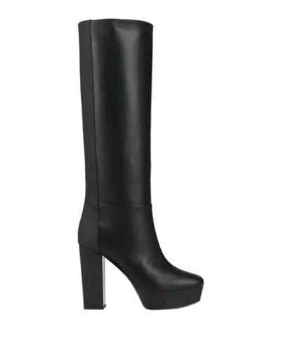 Pollini Woman Knee Boots Black Size 11 Calfskin